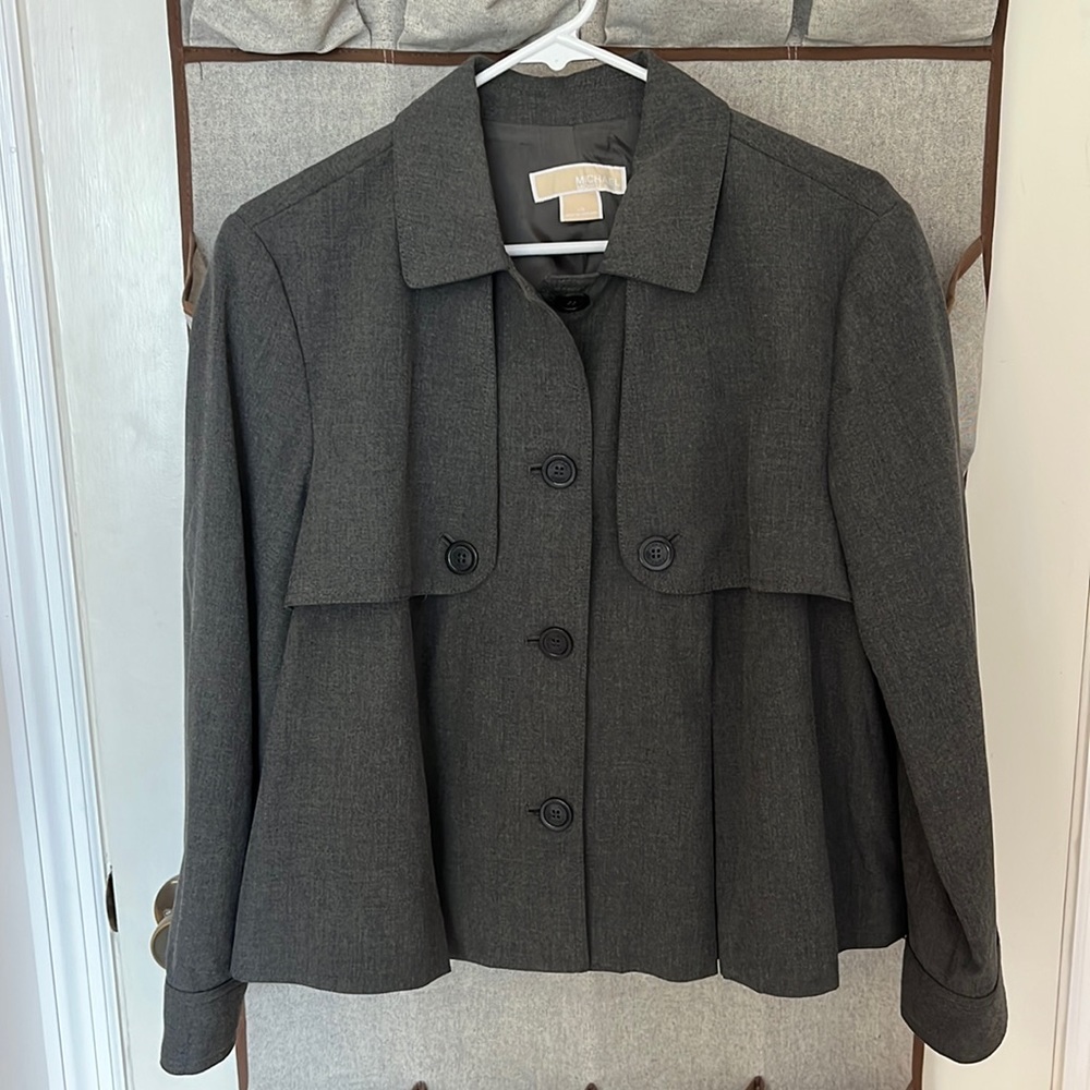 Michael Kors Derby Jacket Cropped Stretch Blazer